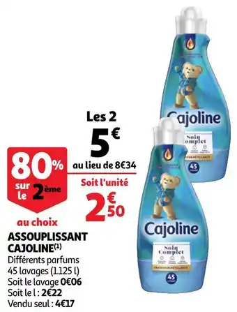 Auchan Cajoline assouplissant offre