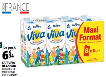 Auchan Candia lait viva offre