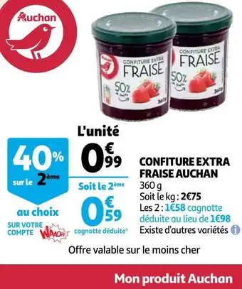 Auchan Auchan confiture extra fraise offre