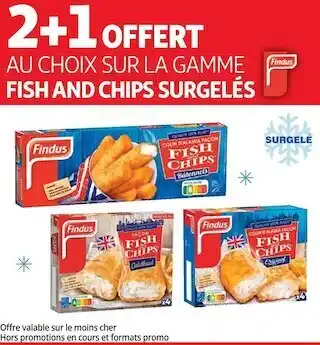 Auchan Findus bon plan sur la gamme fish and chips surgelés findus offre