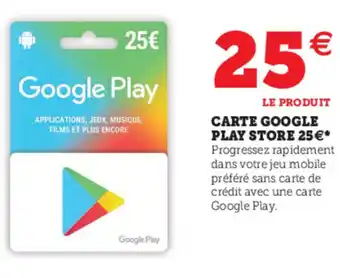 Hyper U Carte Google Play Store offre