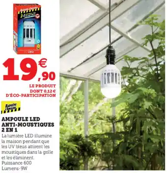 Hyper U Ampoule Led Anti-Moustiques 2 En 1 offre