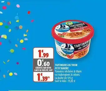 Coccinelle Express Tartinades De Thon Petit Navire offre