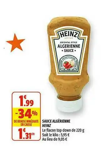 Coccinelle Express Sauce Algérienne Heinz offre