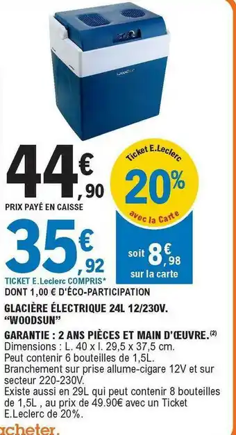 GlaciÚre électrique 24l 12-230v