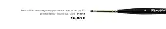 Pour Realiser Des Designs En Gel Et Resine Poil Naturel Kolinsky Langue De Chat Taille 3 141064