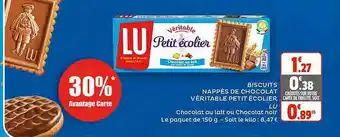 Coccinelle Supermarché Biscuits Nappés De Chocolat Véritable Petit écolier Lu offre