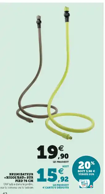 Hyper U Brumisateur Rigol'Eau Sur Pied 76 CM offre