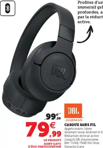 Hyper U Casque Sans Fil offre
