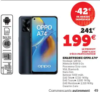 Hyper U Smartphone OPPO A74 offre