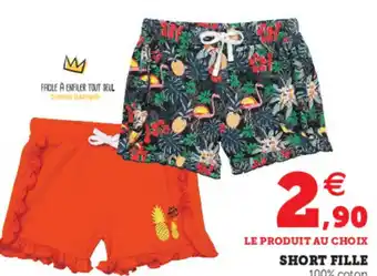 Hyper U Short Fille offre