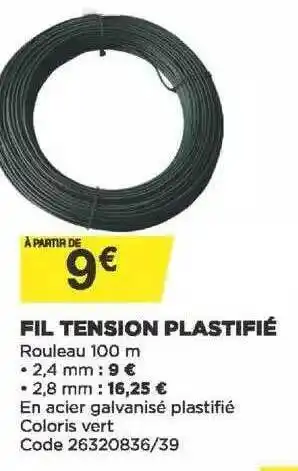 Bricomarché Fil Tension Plastifié offre
