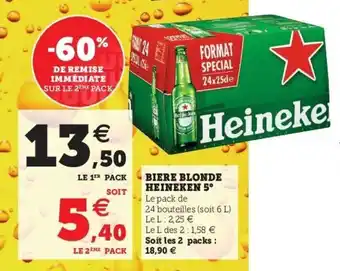 U Express HEINEKEN 5 biere blonde offre