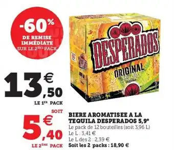 U Express DESPERADOS biere aromatisse a la tequila desperados 5,9 offre