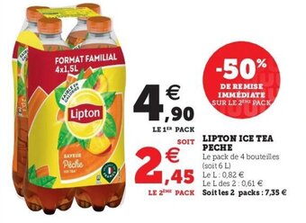 U Express LIPTON ice tea peche offre