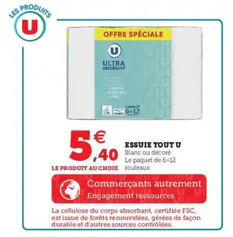 U Express Essuie tout u offre