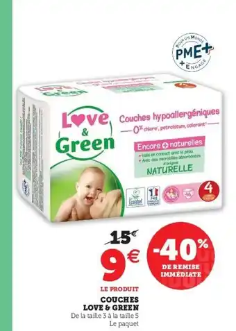 U Express LOVE & GREEN couches offre