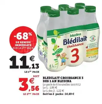 U Express BLEDINA bledilait croissance 3 des 1 an bledina offre
