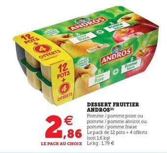 U Express ANDROS dessert fruitier offre