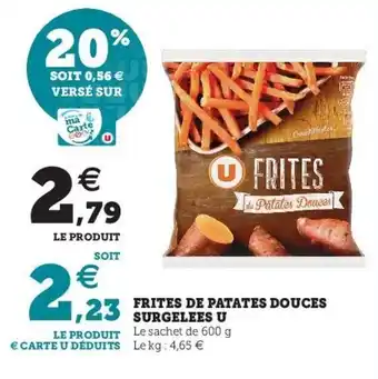 FRITES de patates douces surgelees u