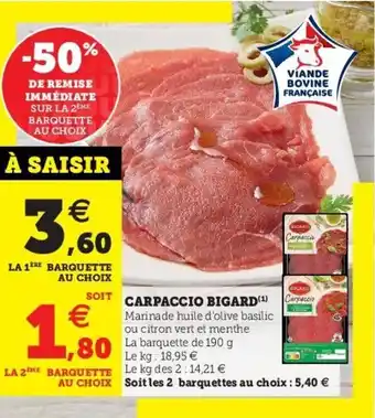 U Express Carpaccio bigard offre