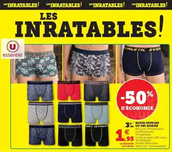 Boxer imprime ou uni homme
