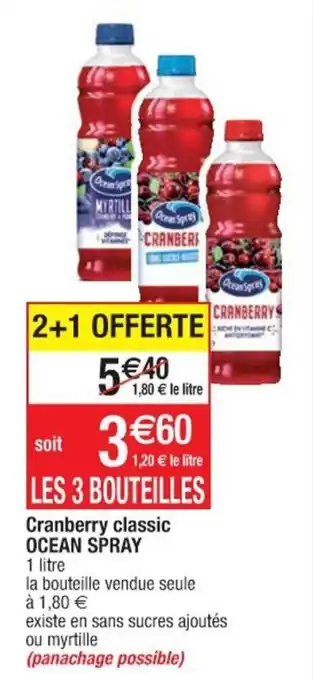 Cora x Carrefour OCEAN SPRAY cranberry classic offre