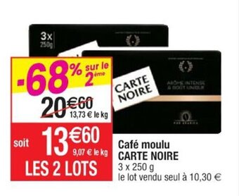Cora x Carrefour CARTE NOIRE café moulu offre