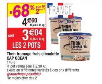 Cora x Carrefour CAP OCÉAN thon fromage frais ciboulette offre