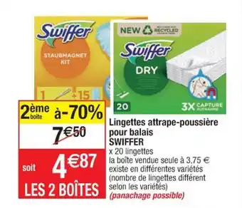 Cora x Carrefour SWIFFER lingettes attrape-poussière pour balais offre