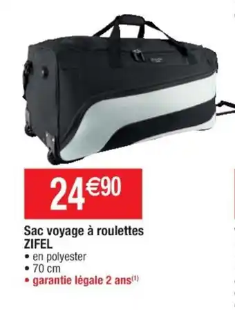 Cora x Carrefour ZIFEL sac voyage à roulettes offre