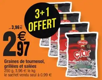 Cora x Carrefour Graines de tournesol, grillées et salées offre