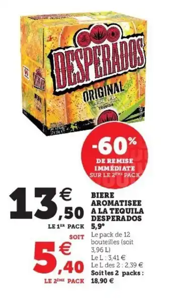 Super U Biere aromatisee a la tequila desperados 5,9 offre