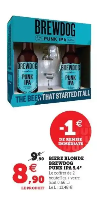 Super U Biere blonde brewdog punk ipa 5,4 offre