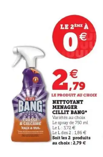 Super U Nettoyant menager cillit bang offre