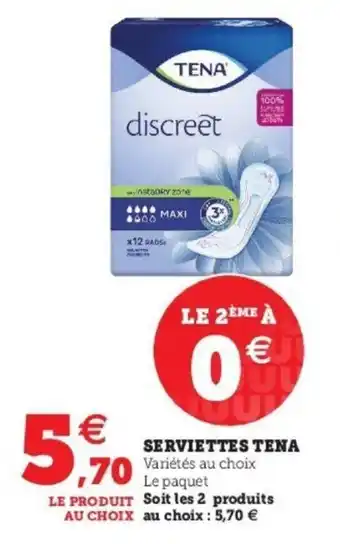 Super U Serviettes tena offre