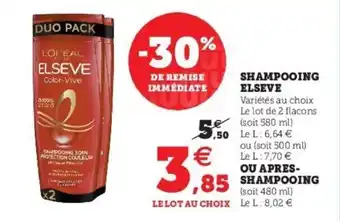 Super U Shampooing elseve offre