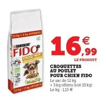 Croquettes au poulet pour chien fido