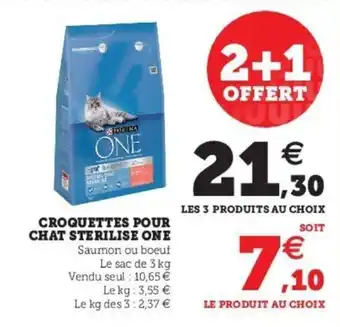 Super U Croquettes pour chat sterilise one offre