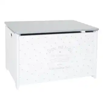 Pier Import Coffre à jouets en bois blanc et argent offre