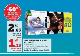 Super U Actimel Lait Fermente A Boire offre