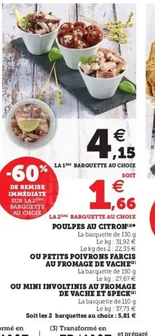 Super U Poulpes Au Citron offre