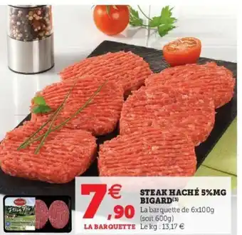 Super U Steak Haché 5% MG Bigard offre
