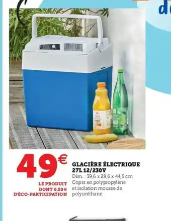 Super U Glacière électrique 27L 12/230v offre