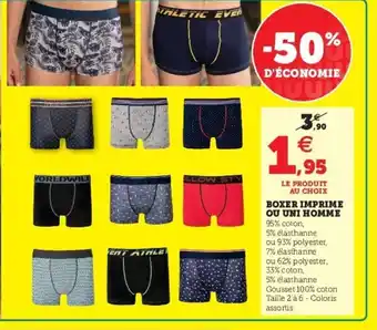 Boxer Imprime Ou Uni Homme