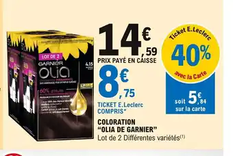 E.Leclerc Olia de Garnier Coloration offre
