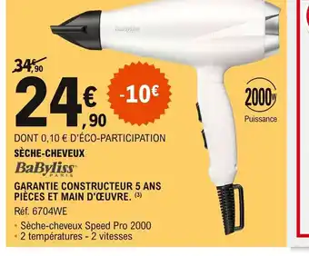 E.Leclerc Babyliss Sèche-Cheveux offre