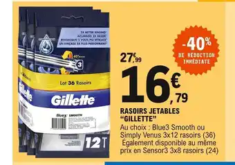 E.Leclerc Gillette Rasoirs Jetables offre