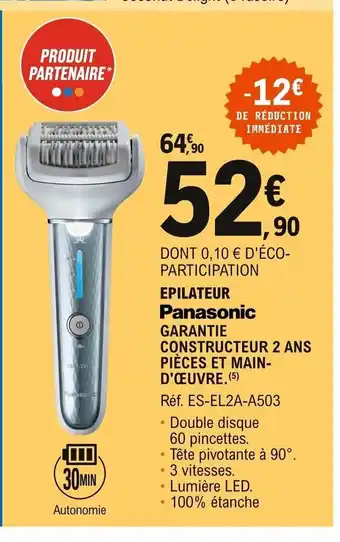 E.Leclerc Panasonic Epilateur offre