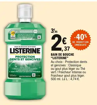 E.Leclerc Listerine Bain de Bouche offre